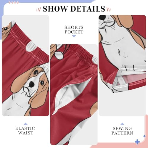 ZZXXB Beagle Snow Boys Long Pants Soft Trousers Elastic Waist Kids Lounge Bottoms with Pockets S-XL4