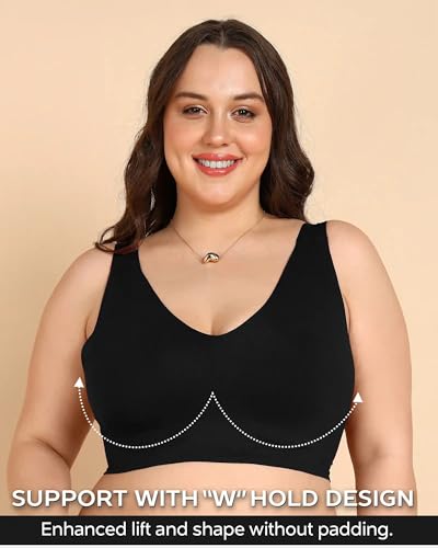 Image of Tweens Cotton Non-Padded Plus-Size Bonded Bra for Women | Full Coverage Broad Straps | Hidden Concealer | Seamless Wire-Free No-Dig Comfort | Breathable Cotton | Elastic-Free No Marks | Pack of 1