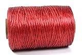 Kulay Hilo de poliéster Plano Encerado Rojo Artificial para Abalorios, 300 Yardas o 900 pies)