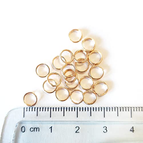 20pcs 14/20 Yellow Gold Filled Round Split Ring 5.5MM OD, 4.0MM ID Jump Ring Connector for Charms and Jewelry Finding by CRAFT WIRE by CRAFT WIRE - Image 2