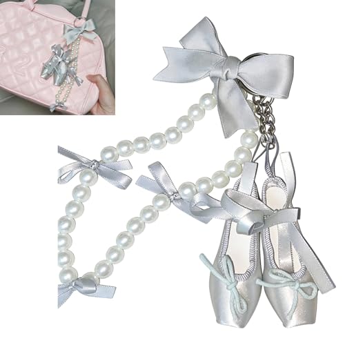 Accesorio de viaje diario estilo ballet con perlas y lazo 2