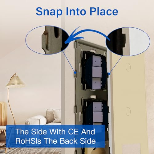 BSEED Touch Lichtschalter mit Steckdosen doppelte 1 Fach 1 Weg Wandschalter mit einer USB Steckdose Anschluss (Max. 2.1A) Typ C Port Unterputz Touchscreen-schalter mit Glasrahmen 228mm Golden