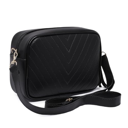 Bolsa Transversal Bolsinha Dia A Dia Pequena Couro De Lado (Preto)
