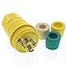 Cooper Wiring Devices L2320PW Plug WT 20A 347/600V 3PH 4P5W H/L YL