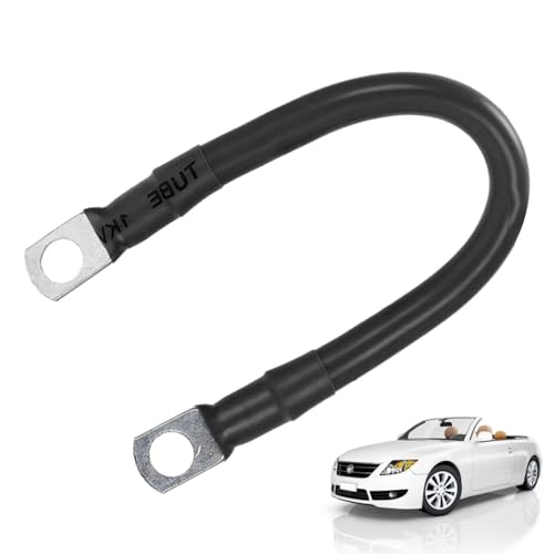 Auto Battery Cables - Car Battery Charger Cables | Inverter Cablês | Tinned Copper Cablês 2 AWG with Ring Terminals | Battêry Wires for Positive or Negative Power, RV, Motorcycle, Solar, Auto