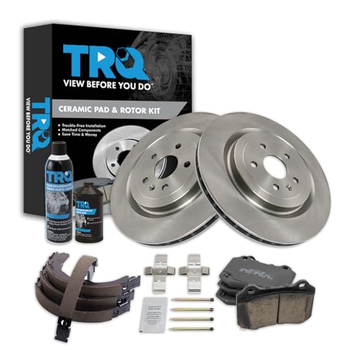 Image of TRQ Rear Brake Pad & Rotor Kit Compatible with 2009-2014 Cadillac