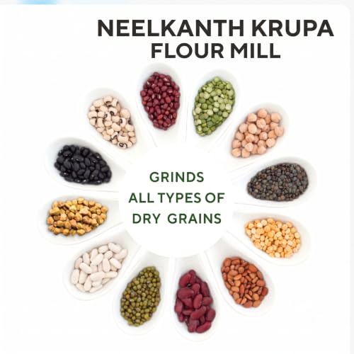 Image of Fully Automatic Domestic Atta Chakki Flour Mill with Inbuilt Vacuum | 8-10 Kg /Hr Grinding | 4.5 Kg Hopper | 2880 RPM Motor | Grinds 50+ Grains & Spices | 7-Year Motor & Lifetime Chamber Warranty