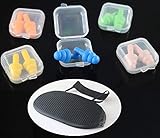 5 Pair Earplugs(Earbuds),1 Sleep mask(blinder,Patch) as Gift,Reusable,Comfortable,Waterproof,5 Color