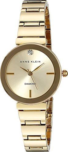 Anne Klein Damenarmbanduhr mit echtem Diamant-Zifferblatt, AK/2434