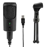Woxter Mic Studio 50 mikrofon kondensacyjny i USB z regulowanym stojakiem, czarny
