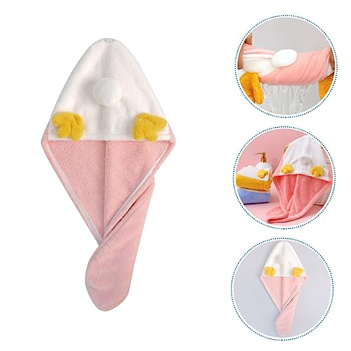 Luxshiny Chapéu De Lã Coral Para Cabelo Seco Toalha De Secagem Rápida Touca De Banho Microfibra Chap