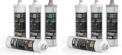Frizzlife M3005 Replacement Filter Cartridge Set (8 Pack) For SK99,SP99,SK99 NEW and SP99 NEW Under Sink Water Filter System image 2