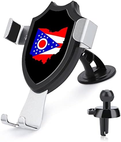 Flag Map of Ohio Cell Phone Car Mount Windshield Air Vent Phone Holder Adjustable Universal Car Accessories