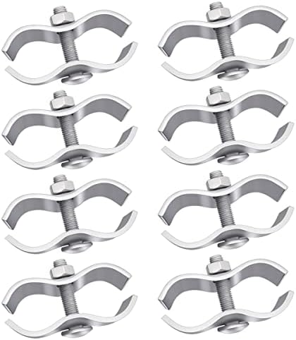 Kenner Chain Link Fence Clamps 8-Pack - 1-5/8" Galvanized Steel Saddle Clamps For Kennel Panels & Frames - View #3