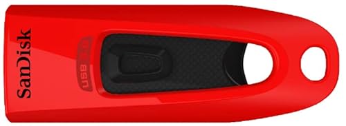 SanDisk Ultra USB 3.0 Flash- Laufwerk 32 GB (SecureAccess Software, Passwortschutz, Übertragungsgeschwindigkeit von bis zu 130 MB/s) Blau/Rot