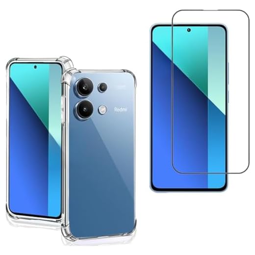Capa Xiaomi Redmi Note 13 Anti-Impacto e Película de Vidro 3D 9D para Redmi Note 13 4G