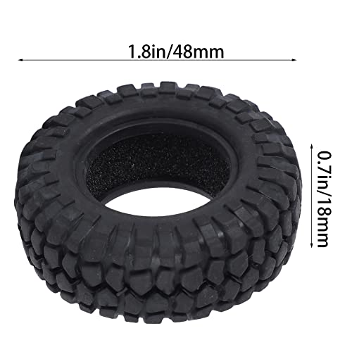 Borimend 4PCS 48mm 1.0 Soft Tires Tyre for 1/24 RC Crawler Car Axial SCX24 90081 AXI00002 Upgrade Parts