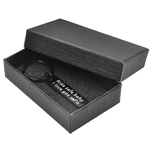 Ride Safe Keychain Biker Gift Black Keyring I Love You Motocycle Keychain Gift For Boyfriend Husband Dad Biker #TOP2