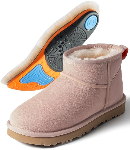Mel&Syd Sheepskin Mini Boots with Arch Support: Removable 30mm Arch Insole