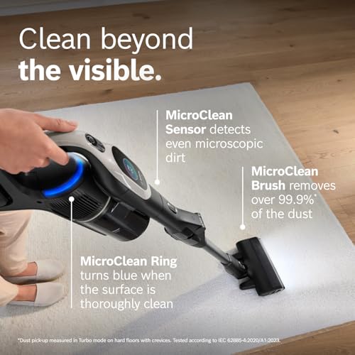 Bosch Unlimited 10 Cordless Stick Vacuum Cleaner - 2 Batteries Included, Up to 140 Min Total, Bendable Tube, Fast Charger, Pet Hair, Hard Floors and Carpets, 7 Accessories, Dark Cream by Bosch - Image 5