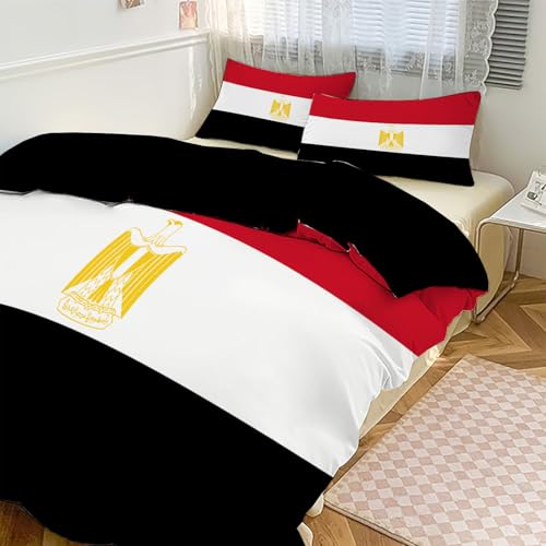 Parure de lit microfibre 140x200 aigle géométrique rouge - 2