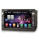 Erisin 8-Kern Android 11.0 Autoradio mit Navi GPS Für VW Passat Polo Jetta Sharan Golf 4 T5 Seat Ibiza Superb Peugeot 307 CarPlay Android Auto DSP WiFi Bluetooth DAB+ DVD OBD2 RDS SWC USB【4GB+64GB】