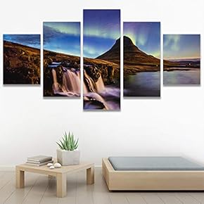 SIGNWIN 5 Panel Canvas Wall Art Astronomy &...