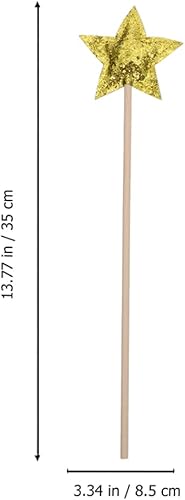 Miniatura 2 de Kisangel Star Wand - Disfraz de princesa de madera dorada para niñas