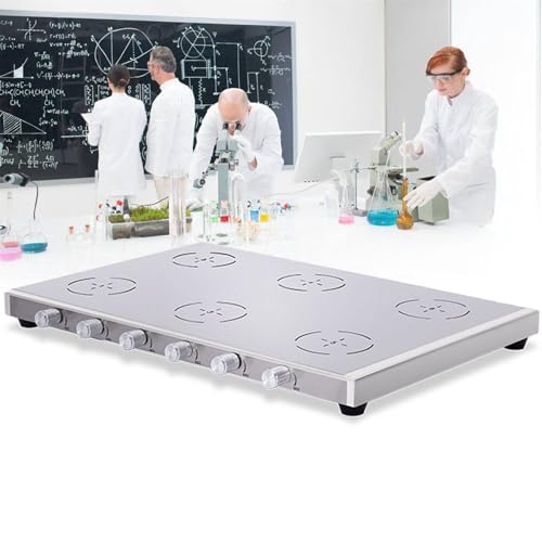 Piastra miscelatore magnetica durevole: dispone di una manopola di controllo della velocità in alluminio e piedini in gomma antiscivolo, insieme a un corpo in acciaio inossidabile 304 e una superficie di lavoro resistenti all'usura e di facile manutenzione.
