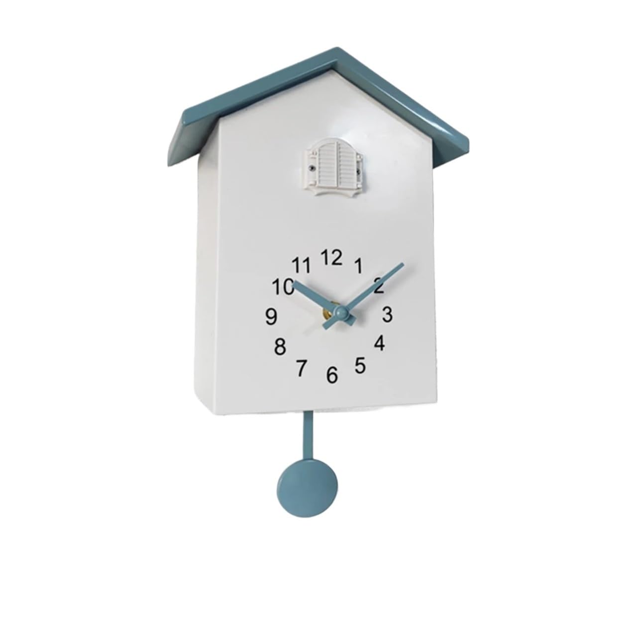 SNGUOQ Cuckoo Wall Clock ABS Plastic Bird House Quartz Hanging Decoration Alarm Clocks For Home Office For Bedroom Office(Grey)