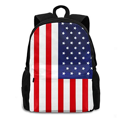 Laptop Backpack American Flag Tablet Bag Travel Business College Rucksack Casual Outdoor Camping Daypack For Women Men #TOP14