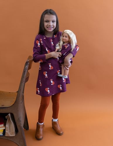 Leveret Matching Girls & Doll Cotton Dress Fox 10 Year2