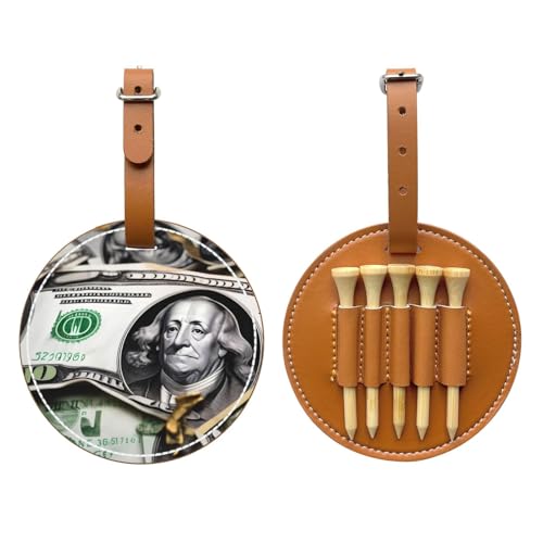 WXXWXD Banknote Patterns Printed Golf Tee Storage Bag - Portable Storage, Easily Organize Tees