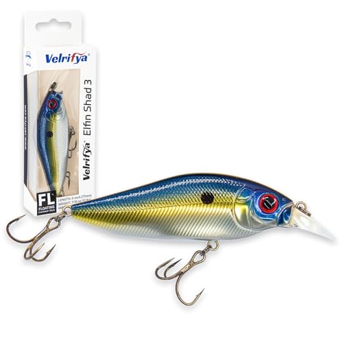 Hybrid Crankbaits Jerkbait, Shallow Diving Crankbait Shad for Bass Fishing, Crappie Lures, Trout Lures, Cold Water Winter Spring Fishing, Hardbait for All Gamefish (06-Sexy Shad)