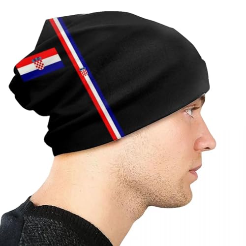 Fier bonnets à têtes drapeau croate avec broderie fine et durable