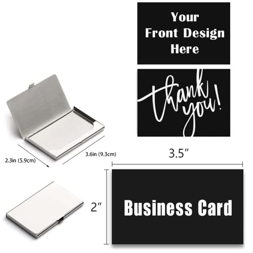 jcyif Custom Thank You Cards Personalized Business Cards 2-Sides Printed Coated Paper for Small Business - 3.5\" X 2\" - Custom Thank You Cards - Thumbnail 5