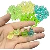 100pcs Mini Resin Duck,15 mm Dollhouse Decor Glow in The Dark for Aquarium Decor Micro Fairy Garden Landscape Hide,Seek Party Toys,Easter Basket Stuffer, Gift for All Ages (4 Green Mix)