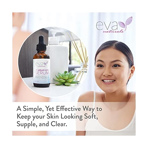 Eva-Naturals-Azelaic-Acid-10-Facial-Serum-2-oz-Skin-Brightening-Hyaluronic-Acid-and-Niacinamide-with-Redness-Relief-and-Acne-Blemish-Control-Fade-and-Repair-Dark-Spots Azelaic Acid 10% Facial Serum, 2 oz., Skin Brightening Hyaluronic Acid and Niacinamide, Redness Relief, Fade and Repair Dark Spots