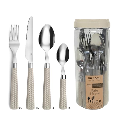 PRADEL ESSENTIEL Ménagère 24 Couverts Taupe