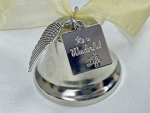 Ornaments Angel Wings, Memorial Ornaments For Loss Of Loved One Personalize, A Piece Of My Heart Is In Heaven Memorial Ornament Angel Best Gift(Angel Wing Bell) #TOP3