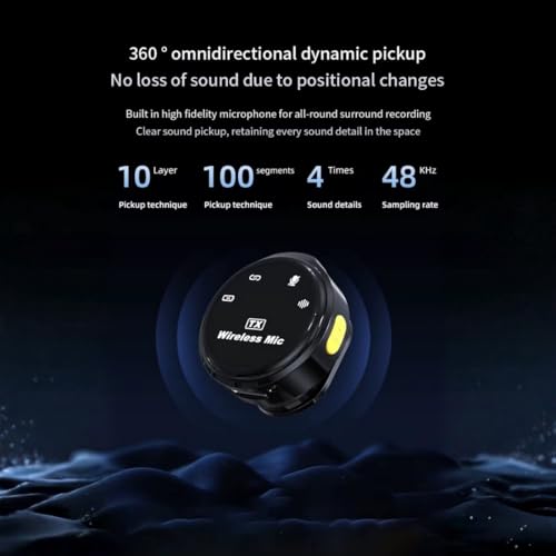 Image of GADGETSWEAR 3-in-1 Wireless Lavalier Microphone for Android, Collar Mic with USB-C, Plug, Furry Windscreens, Noise Cancellation, Vlogging, YouTube, Interviews, Podcast (Q8)