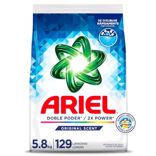 Ariel Powder Laundry Detergent Original Scent 5.8 kg 129 Loads