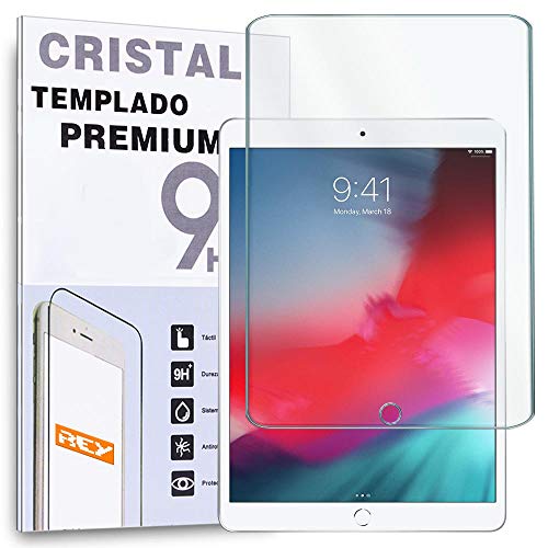 REY Protector de Pantalla para iPad 9.7" (2018) / iPad 5 Air/iPad Air 2 / iPad Pro 9.7" / iPad 9.7" (2017), Cristal Vidrio Templado Premium