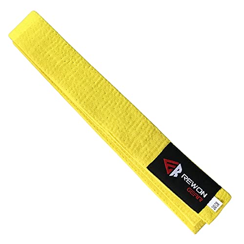 Rewon Gear Karate-Kampfsport- und Taekwondo-Gürtel (GELB, 1 / 220cm)