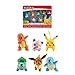 Pokemon - Bandai Set mit 6 Wellen 1-Pikachu, Carapuce, Salameche, Bulbizarre, Evoli, Grodoudou-JW2470, JW2470, Mehrfarbig