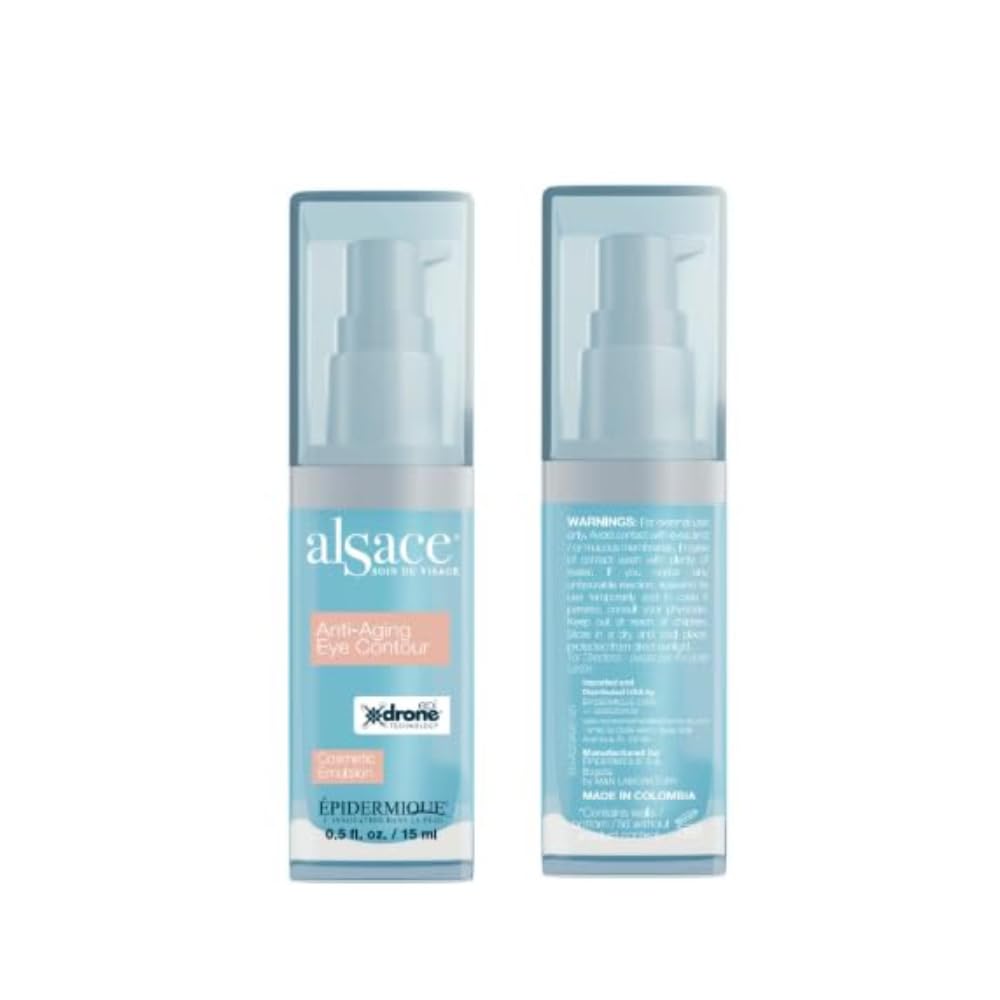 EPIDERMIQUE Alsace Anti Aging Eye Contour | Advanced Wrinkle Cream with Vitamin C & Hyaluronic Acid - Hydrating and Firming Eye Skincare for Fine Lines | 0.5 fl oz