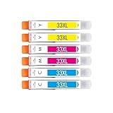 Ce que vous obtenez : 2 x Cyan, 2 x Magenta, 2 x Jaune (33 XL), guide de démarrage rapide et support client dédié.
