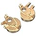 COOWOO Brass RC Steering Knuckles, 6.7oz Inner Portal Covers Front Steering Knuckles Upgrade Parts for 1/10 SCX10 III or Capra UTB10 RC Trucks - Set of 2(Golden)