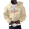 Hoodie Men Winter Jacket Hoodie Men Women Hoodie European American Embroidery Casual Hip Hop Hoodie Cardigan Coat, beige, S #2
