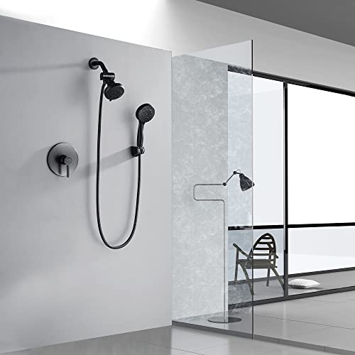 Fransiton Shower Faucet System With Bathroom Spout Rain Shower Kit, High Pressure Handheld Shower Head Dual 2 In 1 Shower Combo Faucet Set With Valve Trim Kit(Valve Include) Oil-Rubbed Bronze #TOP5